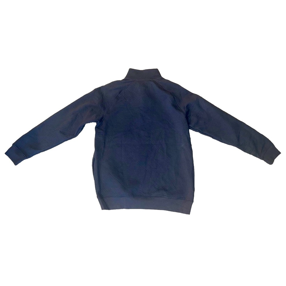 Goodfellow‎ & Co Men's Navy Pullover Sweatshirts Diamond Quilted Pattern Snap - Picture 6 of 6